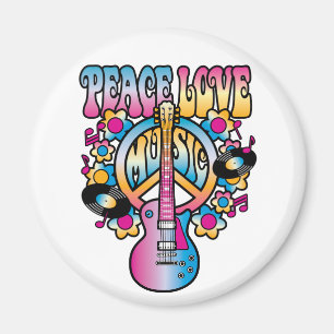 Peace Love Music Magnet