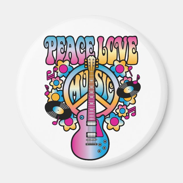 Peace Love Music Magnet (Front)