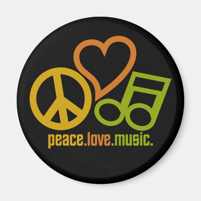 Peace Love Music magnet (Front)