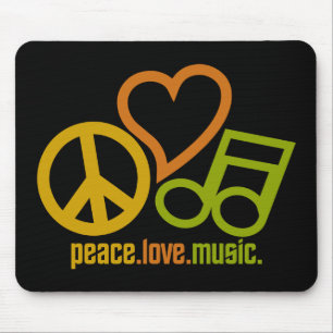Peace Love Music mousepad