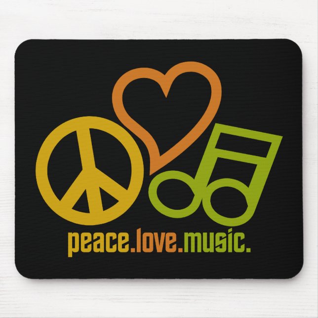 Peace Love Music mousepad (Front)