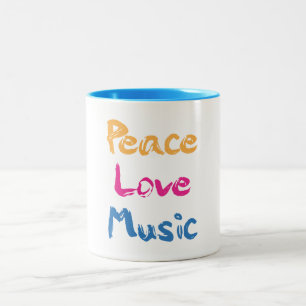 Peace Love Music Mug