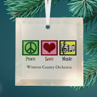 Peace Love Music Personalised Christmas