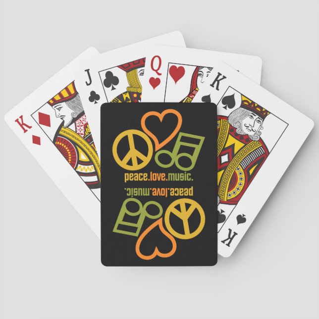 Peace-Love-Music playing cards (Back)