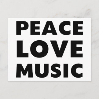 Peace Love Music Postcard