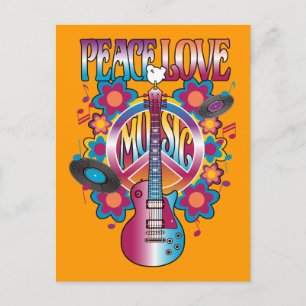 Peace-Love-Music Postcard