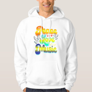 Peace Love Music Rave Festival Musical Hippie Hoodie