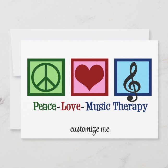 Peace Love Music Therapy Personalised Therapist (Front)