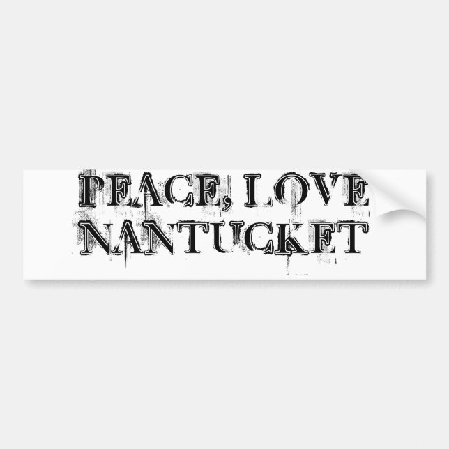 Peace Love Nantucket sticker (Front)