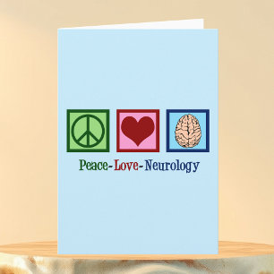 Peace Love Neurology - Neurologist Holiday Card
