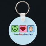Peace Love Neurology - Neurologist Key Ring<br><div class="desc">Peace Love Neurology Christmas gift for a neurologist who specialises in brain disorders and neuroscience. A cool neurosurgeon or neurology nurse present.</div>