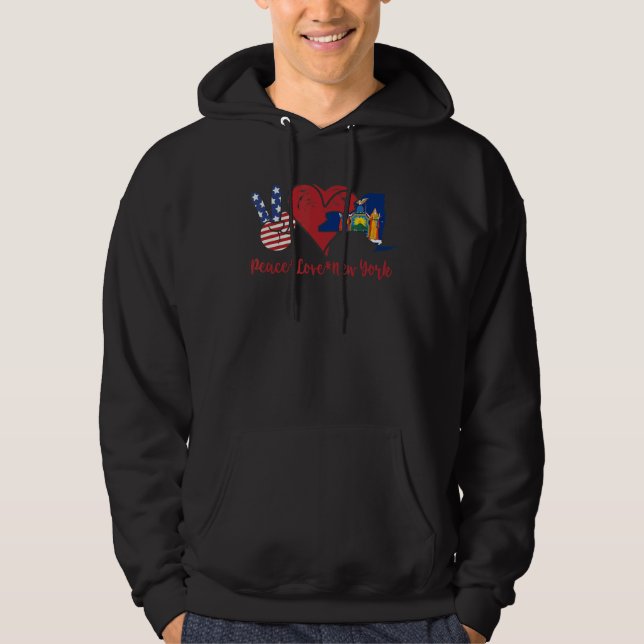 Peace Love New York Hoodie (Front)