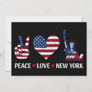 Peace Love New York Invitation