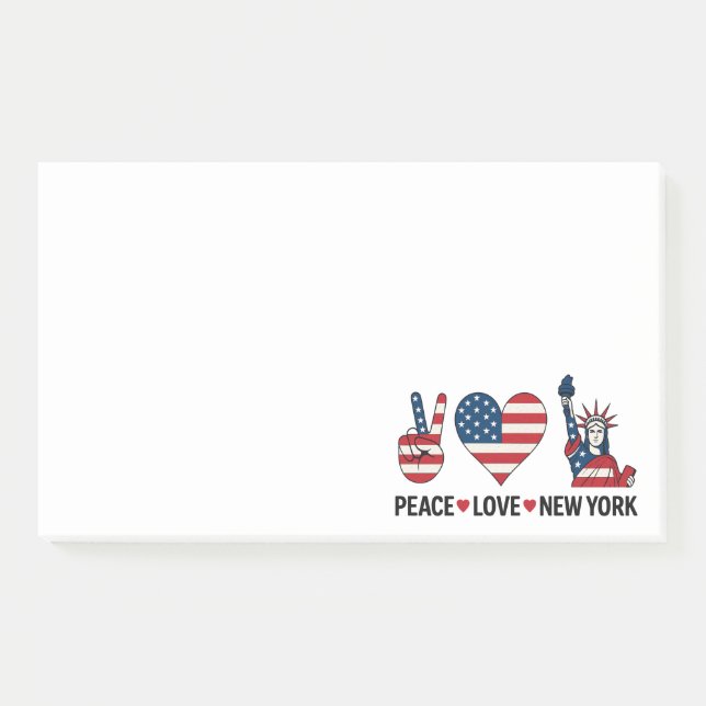 Peace Love New York Post-it Notes (Front)