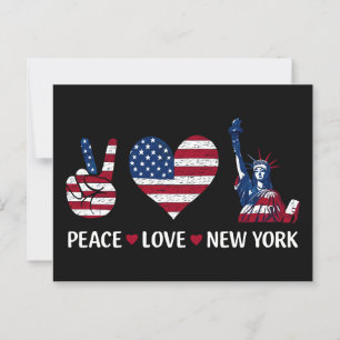 Peace Love New York Postcard