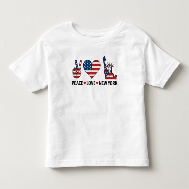 Peace Love New York Toddler T-Shirt (Front)
