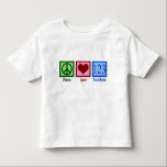 Peace Love Numbers Toddler T-Shirt<br><div class="desc">I love counting. 1,  2,  3... Math is my favourite thing.</div>