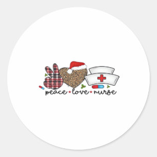 Peace Love Nurse, Halloween Classic T-Shirt Classic Round Sticker