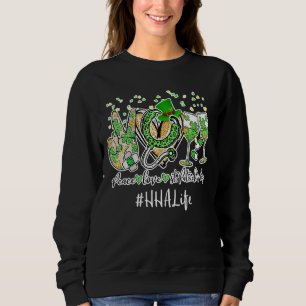 Peace Love Nurse St Patrick Day 2022 Hha Emt Cma L Sweatshirt
