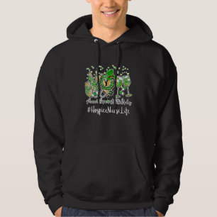 Peace Love Nurse St Patrick Day 2022 Hospice Nurse Hoodie