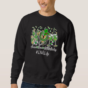 Peace Love Nurse St Patrick Day 2022 Lna Emt Cma L Sweatshirt