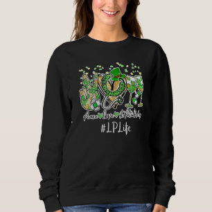 Peace Love Nurse St Patrick Day 2022 Lp Emt Cma Lp Sweatshirt