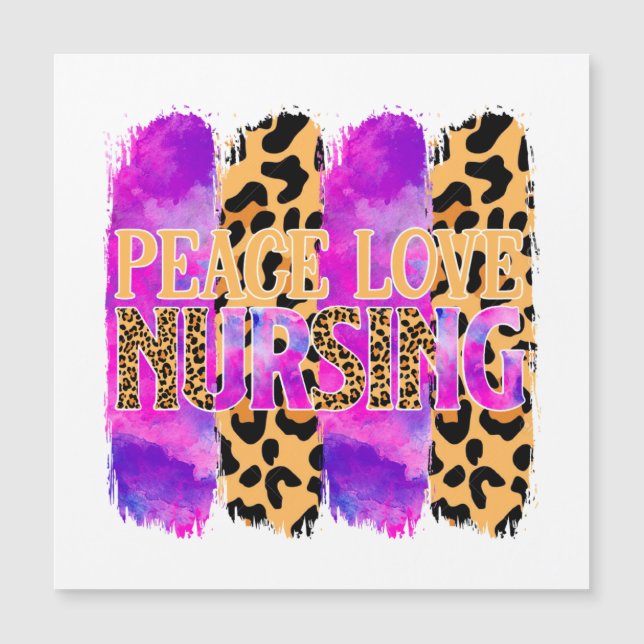 Peace Love Nursing – Cute Nurse Design (2) (Front)