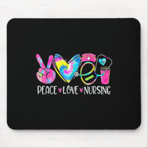 Peace Love Nursing Stethoscope Nurse Life Nurse We Mouse Pad