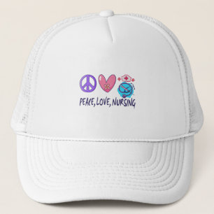 Peace Love Nursing Trucker Hat
