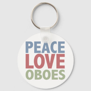 Peace Love Oboes Key Ring