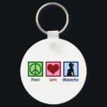 Peace Love Obstetrics Cute OBGYN Office Key Ring<br><div class="desc">A cute obstetrician gift for people who work at an OBGYN office. Pretty Peace Love Obstetrics Christmas present.</div>