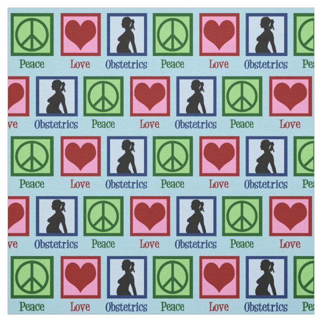 Peace Love Obstetrics Fabric (Swatch)
