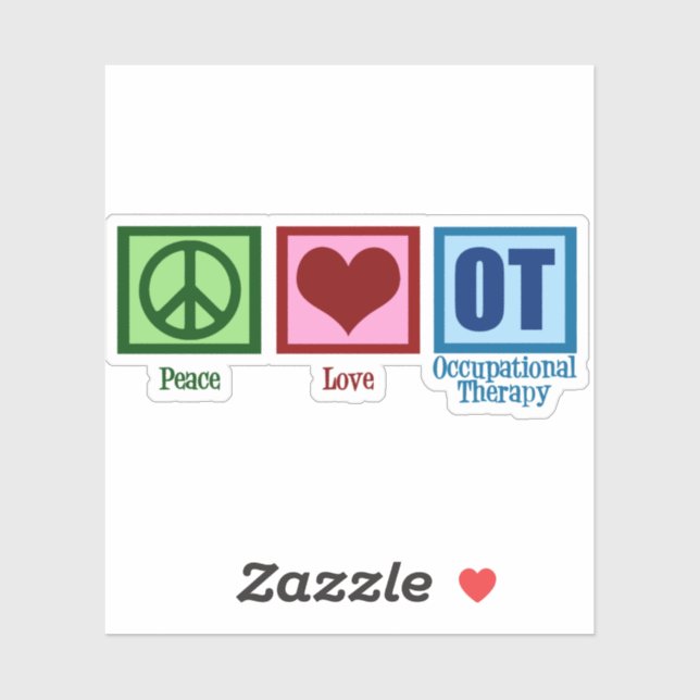 Peace Love Occupational Therapy Cute OT (Sheet)