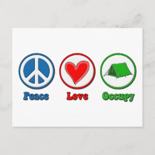 Peace Love Occupy Postcard