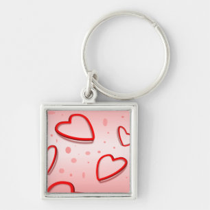 Peace Love Office Party Thanks Pattern Colourful Key Ring