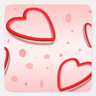 Peace Love Office Party Thanks Pattern Colourful Square Sticker