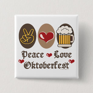 Peace Love Oktoberfest Button