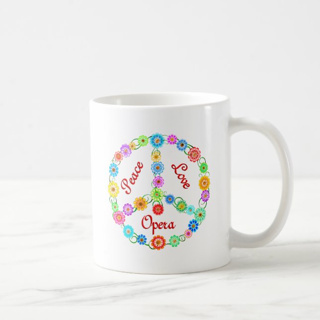 Peace Love Opera Coffee Mug (Right)