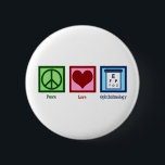 Peace Love Ophthalmology 6 Cm Round Badge<br><div class="desc">Peace Love Ophthalmology. A cool ophthalmologist gift for an eye doctor of osteopathic medicine for vision.</div>