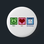 Peace Love Ophthalmology 6 Cm Round Badge<br><div class="desc">Peace Love Ophthalmology. A cool ophthalmologist gift for an eye doctor of osteopathic medicine for vision.</div>