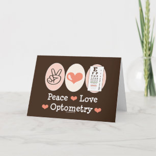 Peace Love Optometry Greeting Card