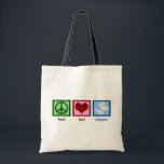 Peace Love Origami Tote Bag<br><div class="desc">I like the Japanese art of folding paper. Origami is beautiful.</div>