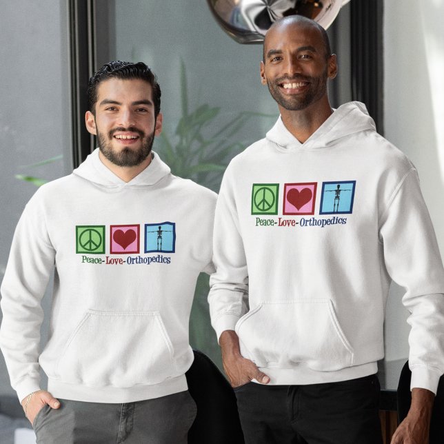 Peace Love Orthopaedics Cute Orthopaedist Hoodie (Creator Uploaded)