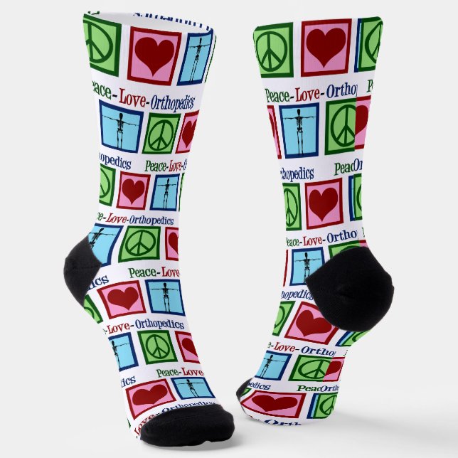 Peace Love Orthopaedics Cute Orthopaedist Socks (Angled)