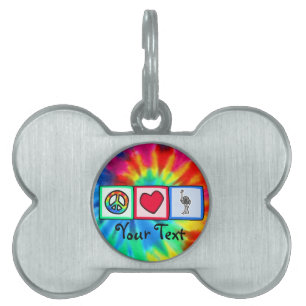 Peace, Love, Ostriches Pet Tag