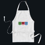 Peace Love Ostriches Standard Apron<br><div class="desc">A peace sign,  heart,  and a cute ostrich. Pretty Peace Love Ostriches gift for a farmer.</div>
