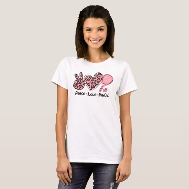 Peace Love Padel Mom I Love Padel Tennis Women T-Shirt (Front Full)
