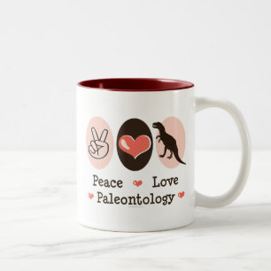 Peace Love Paleontology Mug