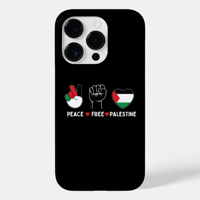 peace love palestine -freedom for palestinians Case-Mate iPhone case (Back)