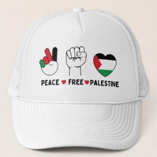 peace love palestine -freedom for palestinians trucker hat